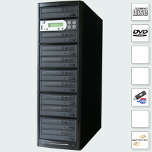 CopyBox 9 DVD Duplicator advanced_lightscribe - lightscribe printer dupliceer apparaat gelijktijdig printen meerdere dvd cd disks zonder pc aansluiting